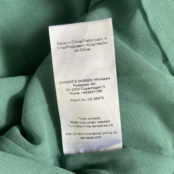 Samsoe Samsoe Judith Top - Cami - Peplum Blouse - Mint Green - Size M - Picture 5 of 7